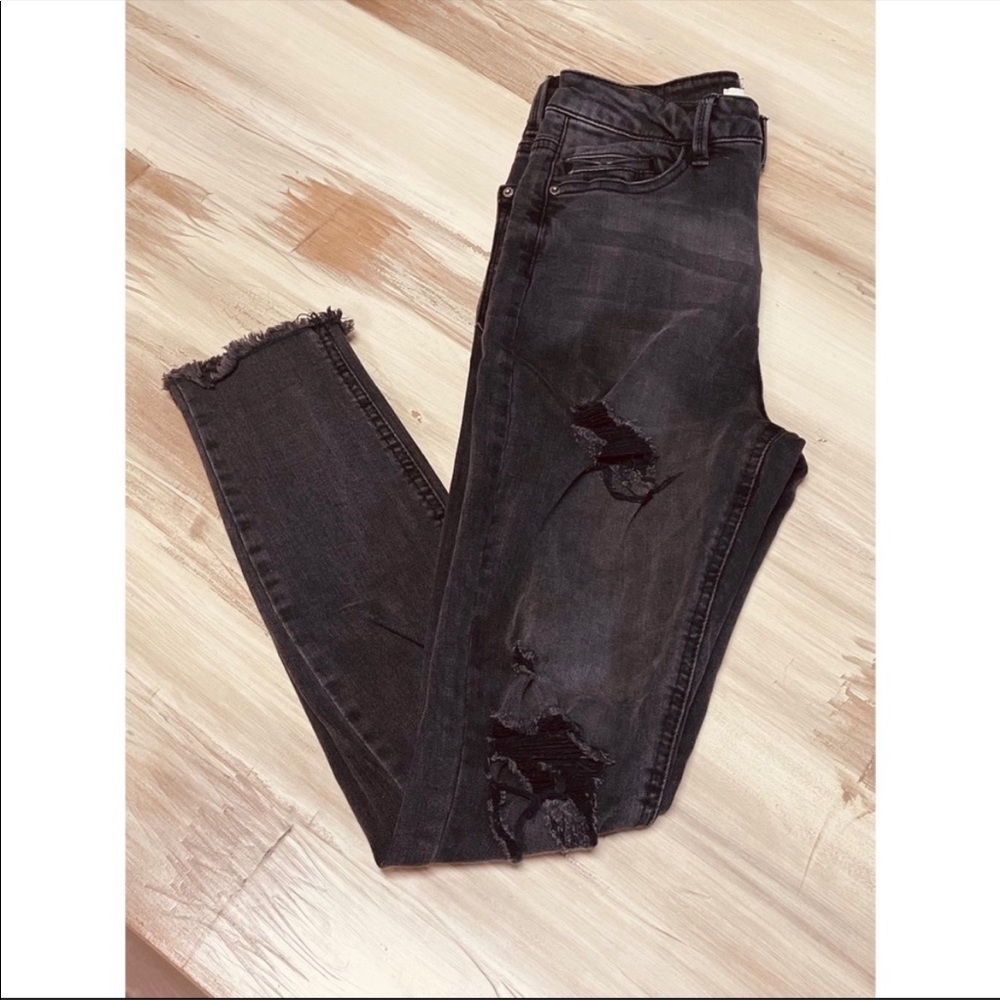 Forever 21 Distressed Skinny Jeans Black Size 26 / 2